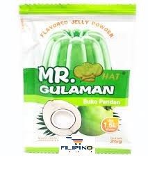 Gulaman / Jelly Powder mix Buko Pandan 25gr - Mr. Hat Gulaman